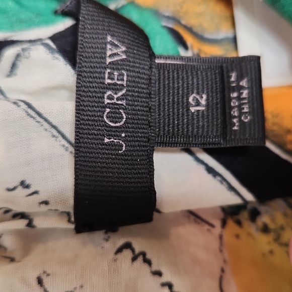 J. Crew Ruffle Top Post Card Print Size 12 NWT - Picture 10 of 14